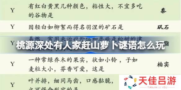 桃源深处有人家赶山萝卜谜语答案汇总 赶山萝卜谜语题目答案是什么[多图]图片1